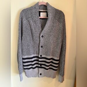 Banana Republic Heritage Collection Striped 100% Cotton Cardigan Sweater XL